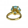 18K Gold Ring adorned with a Blue Topaz