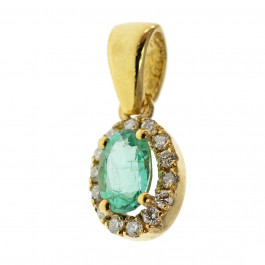 Gold Emerald Pendant
