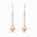 Drop Earrings with Baroque Pearls and Rose Swarovski Crystal