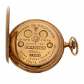 14K Gold Graziosa Pocket Watch engraved with 3 lids and 16 jewels