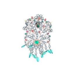 Τιάρα Αντίκα με Πολύτιμους Λίθους