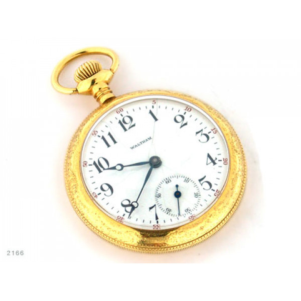 Gold Plated Pocket Watch Brigthon, Waltham