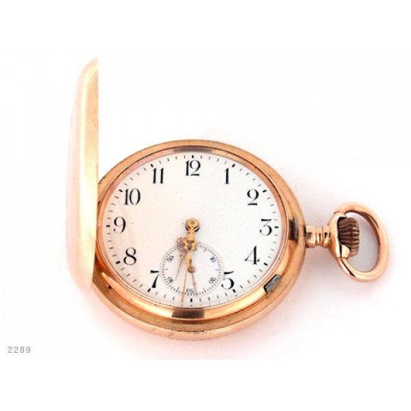 Gold Pocket Watch with 3 caps and Jewels in its mechanism