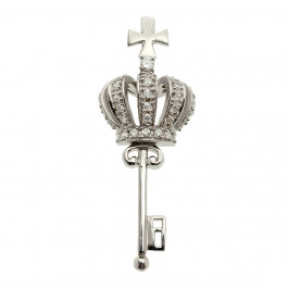 Silver Pendant in a Key Design