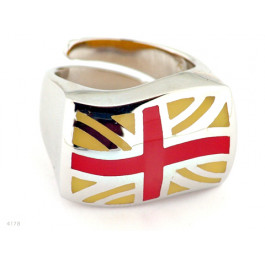 Silver Ring with Enamels
