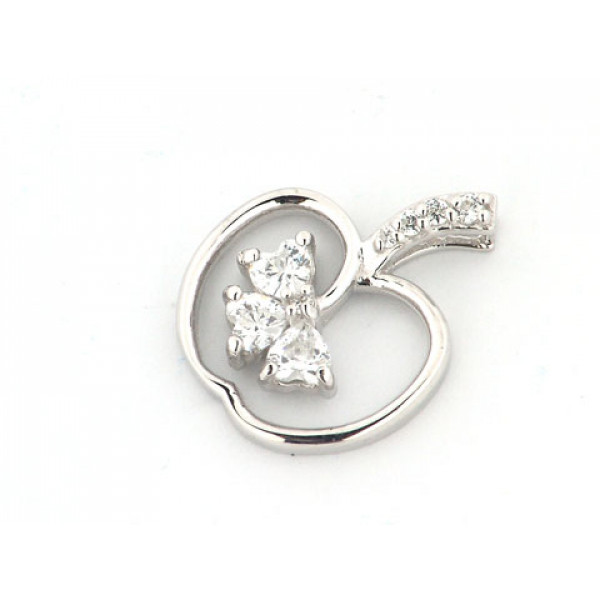 Silver Platinum Plated Apple Pendant
