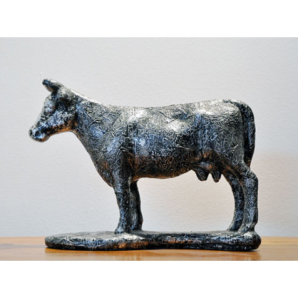 Persian Plaster Statuette Cow-themed