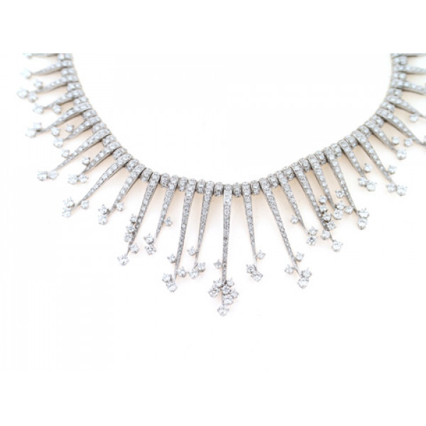 Diamond Necklace set in 18K White Gold