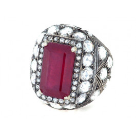 Ruby Ring set in White Gold