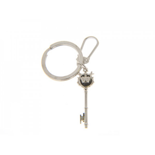 Platinum Plated Key Ring with White Sapphires