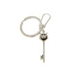 Platinum Plated Key Ring with White Sapphires