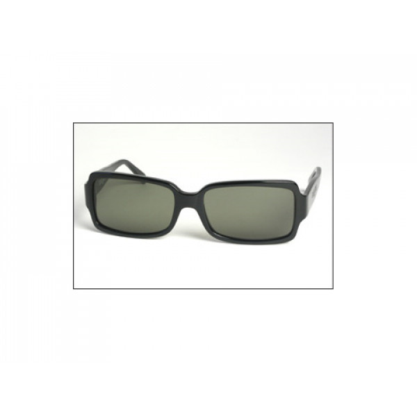 Black Rectangular Unisex Sunglasses by Lancaster