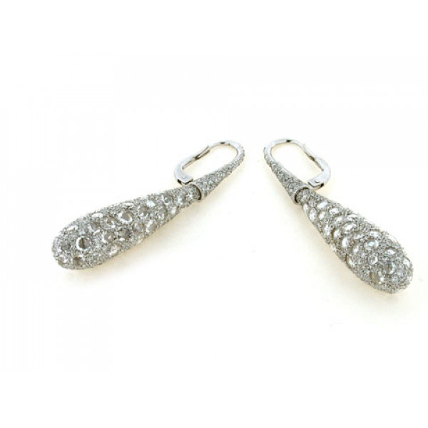 Roberta Porrati Diamond Earrings set in 18K White Gold