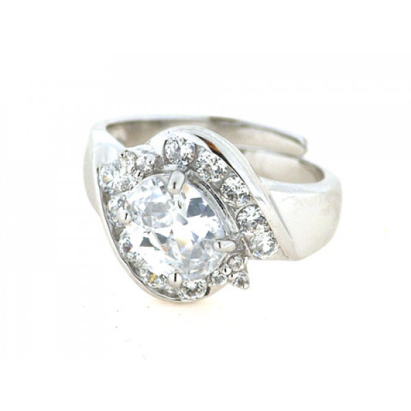 Platinum Plated Solitaire Ring