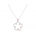 Two Tone Flower Shaped Pendant