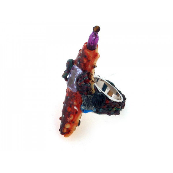 Blob collection ring by Barbara Uderzo