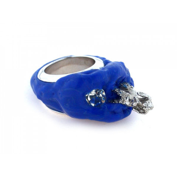 Fashion Forward Blue Barbara Uderzo Ring