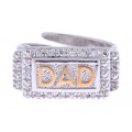 Silver "DAD" Ring
