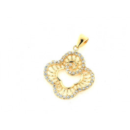 Gold Plated White Sapphire Pendant