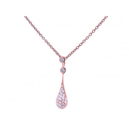 Pink Gold Plated Silver Pendant