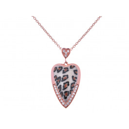 Pink Gold Plated Silver Pendant