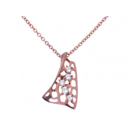 Pink Gold Plated Filigree Pendant