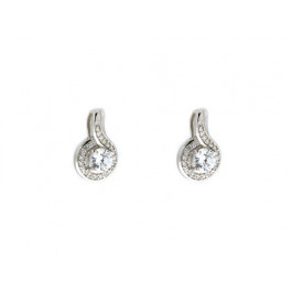 Minimal White Sapphire Earrings