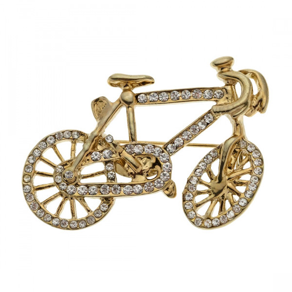 Eisenberg Ice Bicycle Brooch with Swarovski Crystals