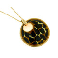 Animal Print Gold Plated Pendant