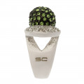Δαχτυλίδι Sabrina Carrera με Λευκά και Πράσινα Swarovski