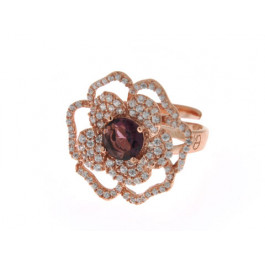 Amethyst Floral Ring