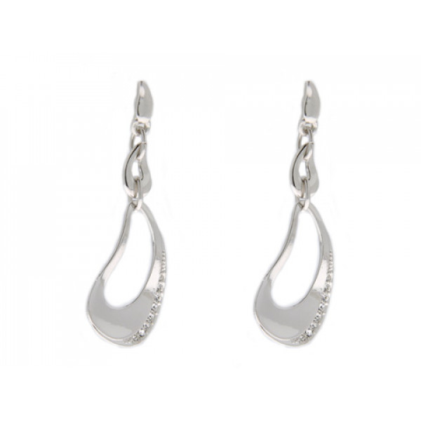 Dangle Earrings with White Sapphires