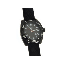 Black Quartz Watch with Rubber Strap Black Quartz Watch with Rubber Strap