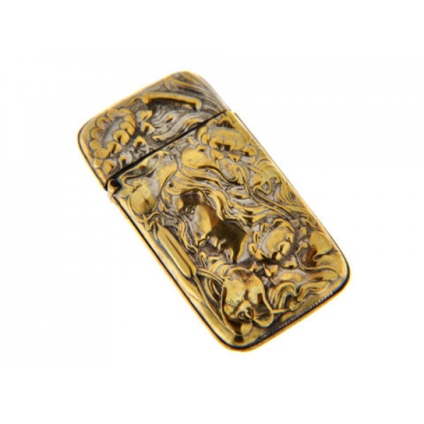 Early Victorian Matchbox from silver and gold