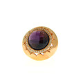 Amethyst Bombe Ring set on Pink Gold Plated Brass