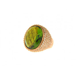 Pink Gold Plated Brass Ring