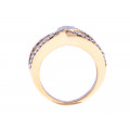 Gold Plated Ring with White Sapphires