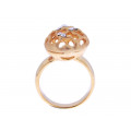 Minimal Ring with Gold Plating and White Sapphires