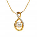 Infinity Pendant with Gold Plating and White Sapphires