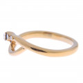 Gold Plated Minimal Ring with White Sapphires