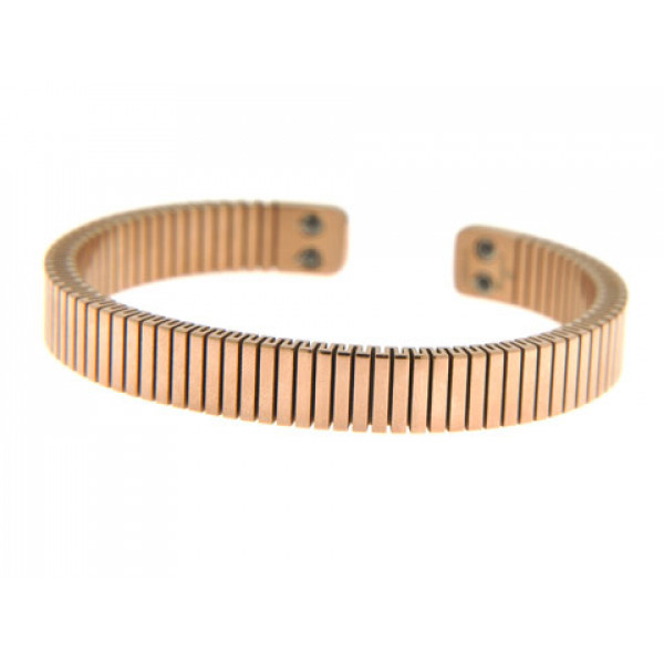 Biolance Cuff Bracelet with 4 Magnets made of Pink Gold Plated Titanium