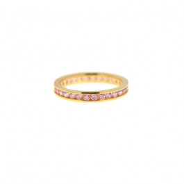 Pink Quartz Eternity Ring