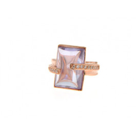 Pink Gold Plated Amethyst Ring