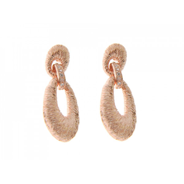 Pink Gold Plated Statement Earrings