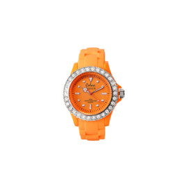 Fashion Ρολόι COLORI Πορτοκαλί Ρολόι COLORI από τη σειρά Fashion Quartz, Stainless Steel με περιστρεφόμενη στεφάνη, διακοσμημένη με λευκά ζαφείρια με διάμετρο 40mm αδιάβροχο στις 3atm πορτοκαλί με λουράκι από πορτοκαλί μαλακή σιλικόνη.