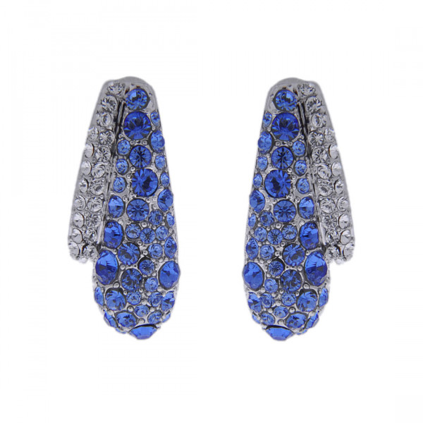 Earrings with Blue Swarovski Crystals