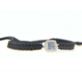 Crochet Bracelet with Blue Sapphires