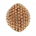 Two-Tone Bombe Ring with Pink Gold Plated Details