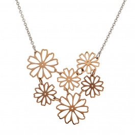 Two-Tone Floral Necklace