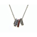 Stainless Steel Necklace with Swarovski Crystals